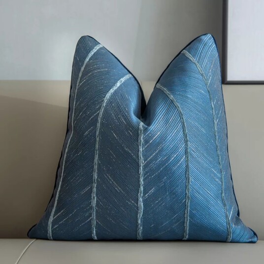 Putetrekk Striped Design 45 x 45 cm blå Size: 45 x 45 cm