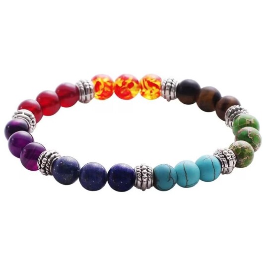 7 Chakra Lava Stone Diffuser Bracelet 7 Chakra Lava Stone Diffuser Bracelet