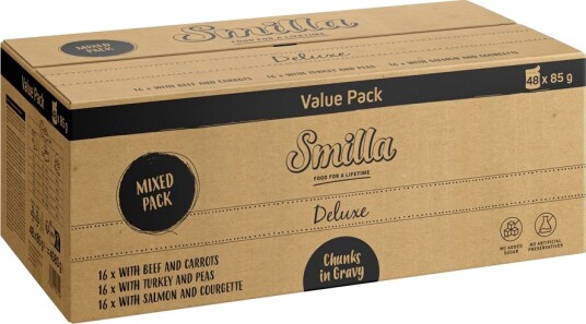 Smilla Våtfôr Deluxe Fresh Pouch Biter I Saus Med Grønnsaker 96 X 85 G