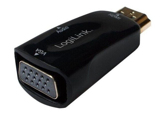 LogiLink HDMI til VGA konverter med lyd 1080p, svart