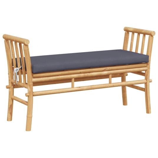 Hagebenk med pute 110 cm bambus Hagebenk med pute 110 cm bambus