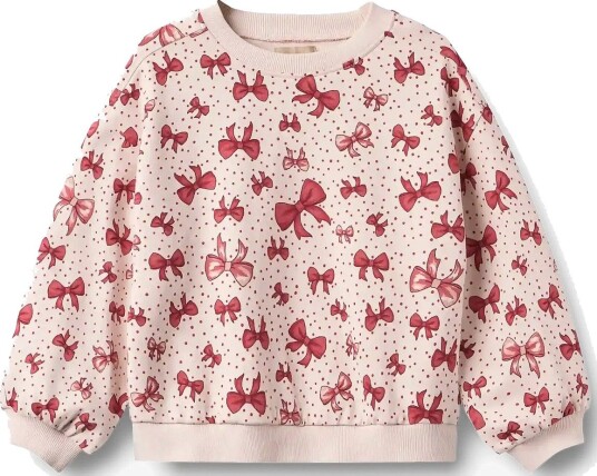 Wheat Sweatshirt L/S Lia ALMOND PEACH BOWS 152