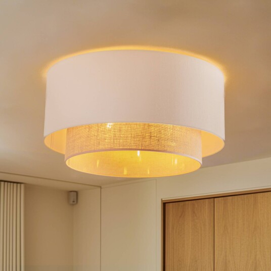 Duolla Boho-taklampe Ø 60 cm ecru/jute