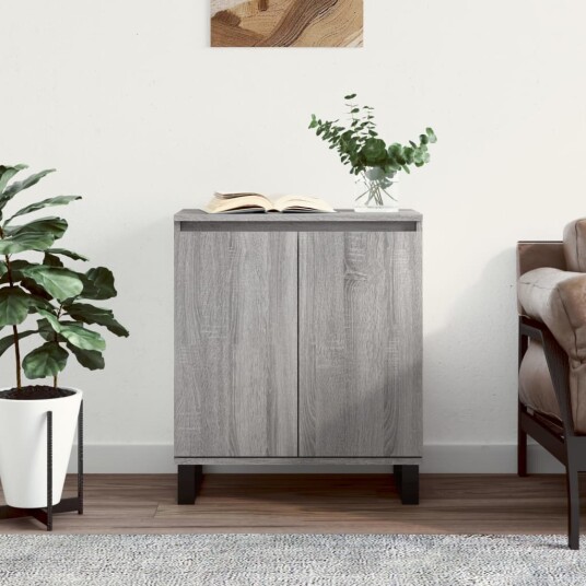 vidaXL Skjenk grå sonoma 60x35x70 cm konstruert tre vidaXL Skjenk grå sonoma 60x35x70 cm konstruert tre
