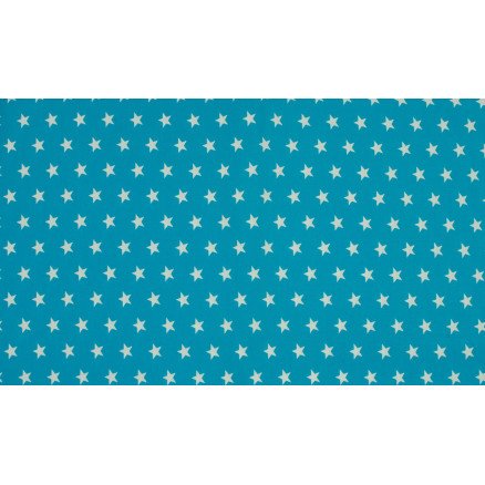 Diverse Minimals Bomullspoplinstoff Print 104 Star Aqua 145cm 50cm