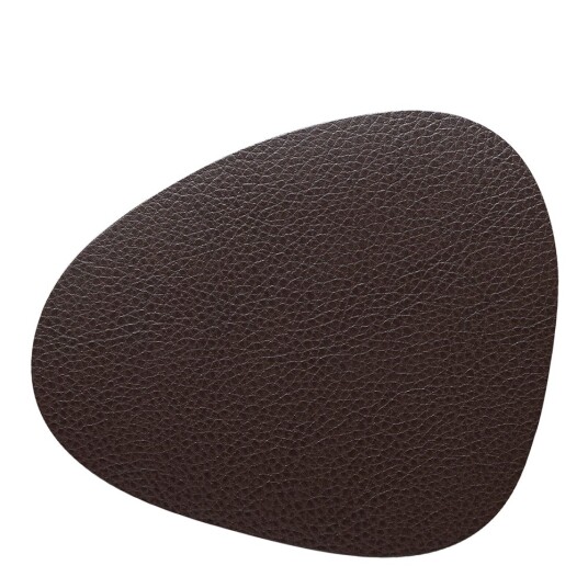 Lind DNA  Leather Serene Curve glassunderlag 11x13 cm hazel