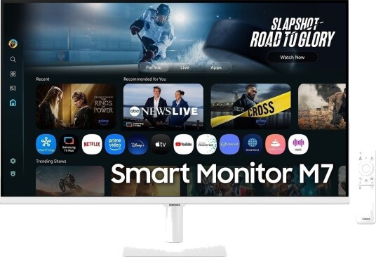 Samsung M7 32" Smart Monitor 4K UHD med AI-bildeoptimalisering Hvit