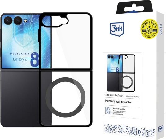 3Mk Satin Armor Case+ Flip til Samsung Galaxy Z Flip 8 – Transparent Mobildeksel 3Mk Satin Armor Case+ Flip til Samsung Galaxy Z Flip 8 – Transparent Mobildeksel