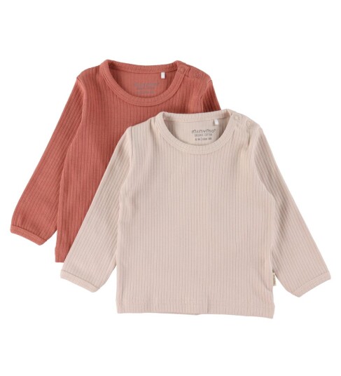 Minymo Genser Rib 2 pack Canyon Rose 50 Genser Rosa