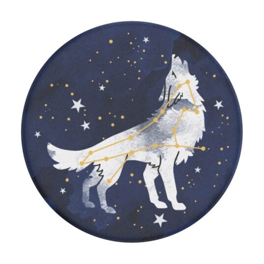 PopSockets Sirius Wolf Avtagbar Grip med Stativfunksjon