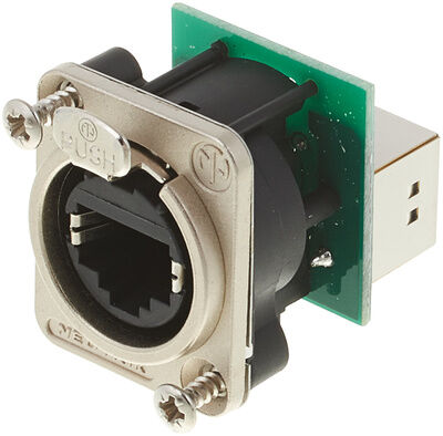 Neutrik NE8 FDP RJ45 Panelkontakt for Cat. 5e Kabel Sort