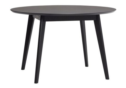 Hübsch Stay Spisebord, eik/nano-laminat, sort, Ø120