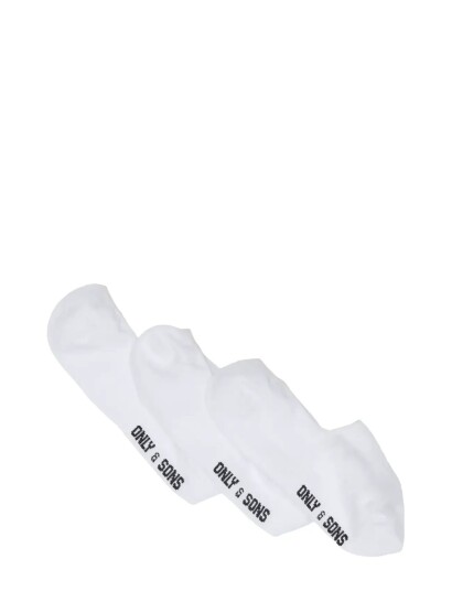 ONLY & SONS Onsbasic Invisible Sock 3 Pack Noos White 39 42