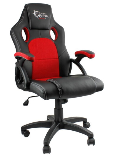 White Shark King''s Throne Universal Gaming-Stol 120 Kg Polstret Sete Polstret Ryggstøtte Sort Nylon
