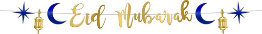 Folat Bokstavbanner Eid Mubarak 24891