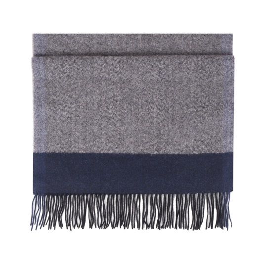 Bea Scarf Dk.grey mel/Navy One Size Wool scarf Bea Scarf Dk.grey mel/Navy One Size Wool scarf
