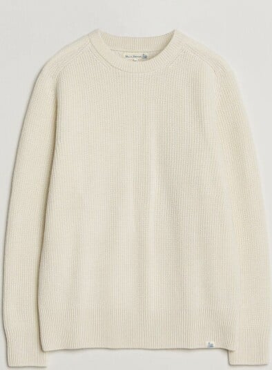Merz b. Schwanen Merino/Cashmere Knitted Sweater Nature