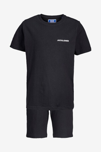 Jack & Jones Junior Sett jacEverest SS Tee And Shorts Set W Svart
