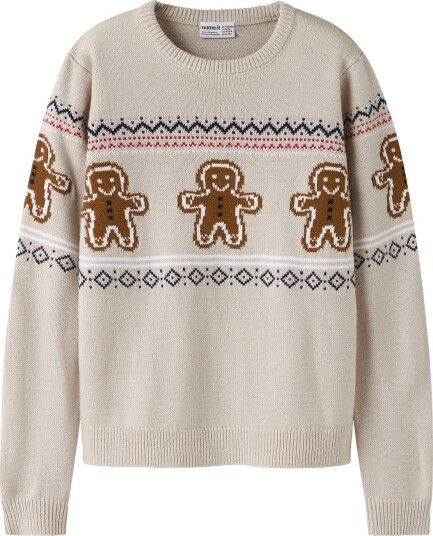 Name It Nknrismas Ls Knit Cot   PEYOTE MELANGE   146 152