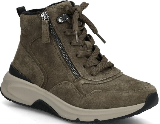 Gabor Rollingsoft Laced Ankle Boot   OLIV GREEN   39