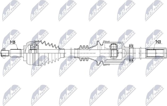 NTY NPW RE 260 Drivaksel