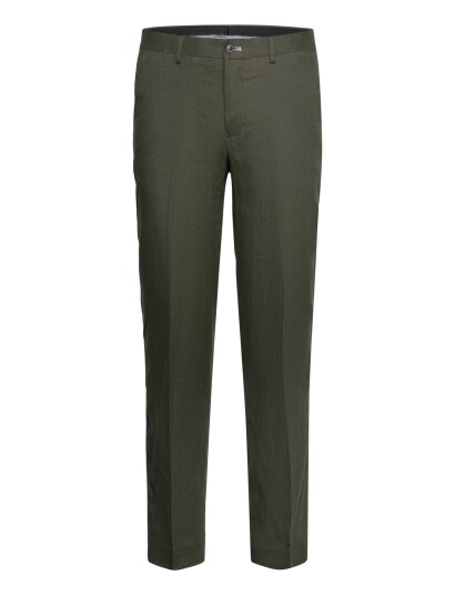 Lindbergh Black Linen Pants Green 56