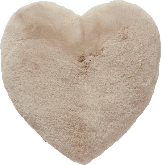 Skinnwille Hjertepute Fluffy Beige