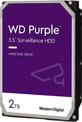WD Purple 2TB 3.5" Harddisk med SATA 6Gb/s for Overvåkning