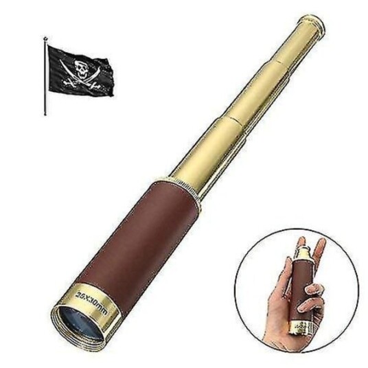 Retro Pirat Kikkert Zoombar 25x30 Lommemonokular Bærbar Sammenleggbar Retro Pirat Kikkert Zoombar 25x30 Lommemonokular Bærbar Sammenleggbar