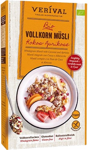 Verival Müsli Kokos-Aprikos Øko - 325 g Verival Müsli Kokos-Aprikos Øko - 325 g