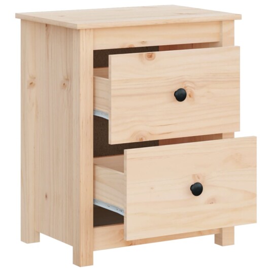 vidaXL Nattbord 50x35x61,5 cm heltre furu