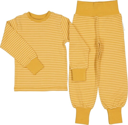 Geggamoja Two Piece Pyjamas YELLOW/YELLOW 98/104 L Geggamoja Two Piece Pyjamas YELLOW/YELLOW 98/104 L