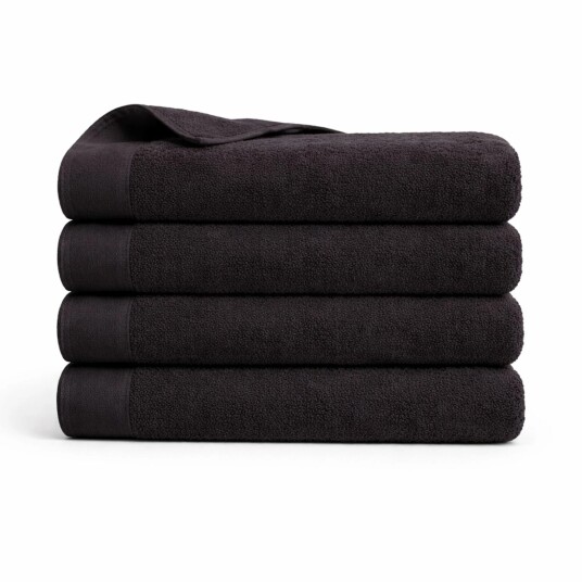 By Borg Badehåndkle - 100% Myk bomull med høy absorberingsevne - 100x150 cm - Svart - Stort håndkle fra danske By Borg Badehåndkle - 100% Myk bomull med høy absorberingsevne - 100x150 cm - Svart - Stort håndkle fra danske