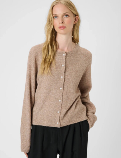 Karen By Simonsen Kbnoabelle Plain Cardigan - Beige - XS