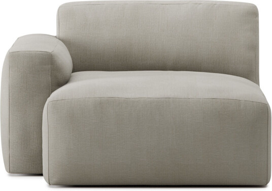 No Ga - Brick Left Chaise Lounge Module Shadow Khaki Sofaer Grå Ned/metall/tre/tekstilmateriale