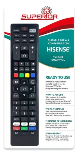 SMART UNIVERSAL FJERNBETJENING TIL HISENSE