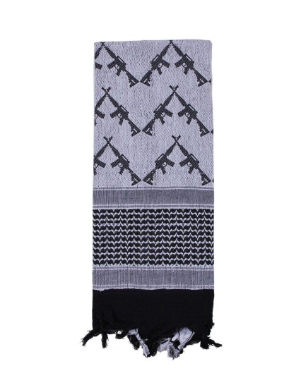Rothco Tactical Partisan Scarf 'Crossed Carbines' Hvit Rothco Tactical Partisan Scarf 'Crossed Carbines' Hvit