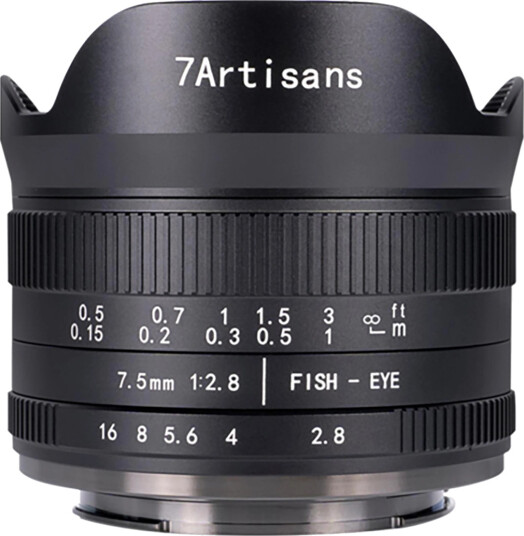 7Artisans 7,5mm f/2.8 II Fisheye Z mount. Sort