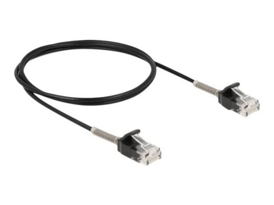 Delock Nettverkskabel Rj-45 Hann Til Rj-45 Hann 1 M Utp Cat 6A Formstøpt Uten Hindringer Svart