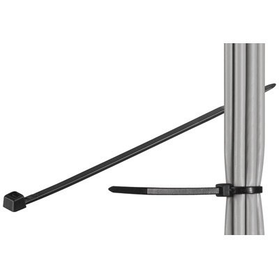 Goobay 100stk Værbestandig Kabelfestebånd 2,5mm x 200mm Svart