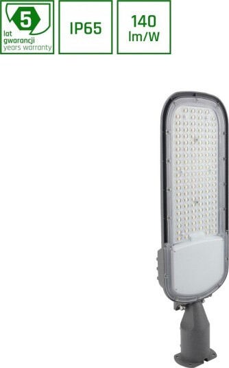 555mm Streetos 2 gatebelysning 100W   nøytral hvit 230V 145/75° IP65 IK09 172x114mm grå 5 års garanti   Dimbar : Ikke dimbar Kulør : Nøytral