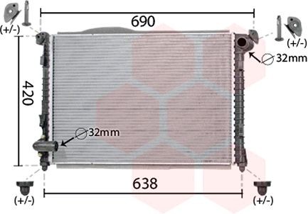 Radiator VAN WEZEL 06002286
