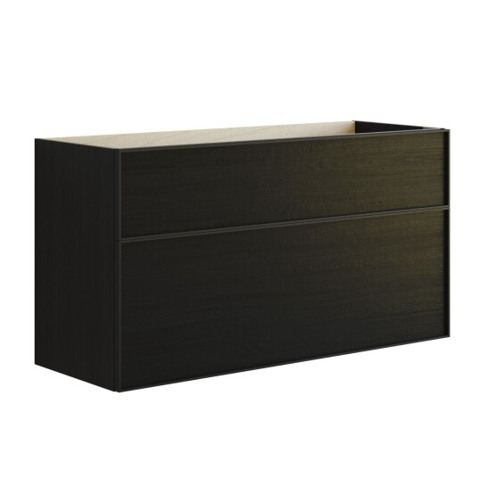 Dansani Inzo Alu-ramme Svart Underskap 2 Skuff eik / 120cm