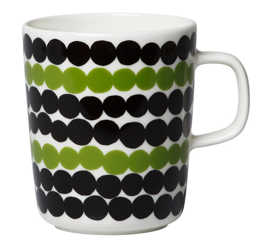 Marimekko Oiva Siirtolapuutarha krus 2,5 dl hvit sort grønn