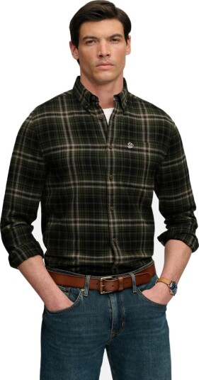Superdry L/S Cotton Lumberjack Shirt Khaki green XL