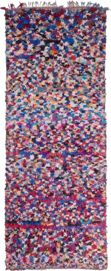 Marokkansk Boucherouite teppe 370 x 145 cm