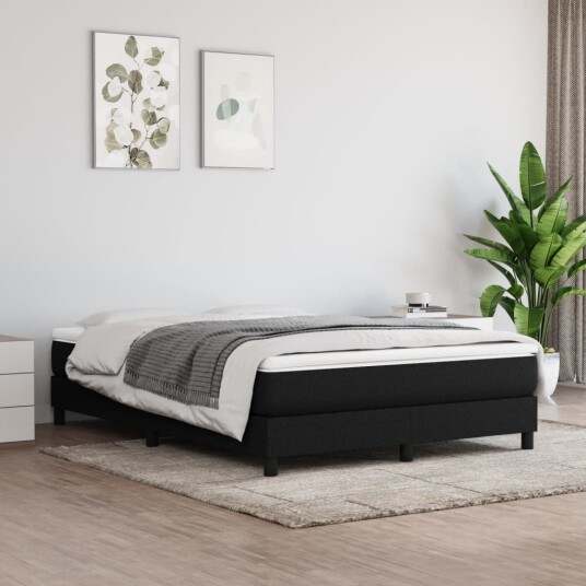 Boxspring sengeramme svart 135x190 cm Double stoff Boxspring sengeramme svart 135x190 cm Double stoff