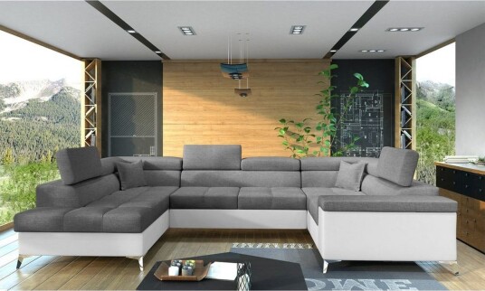 Hjørnesofa Eltap Thiago 342x208x88 cm Sawana 05 Soft 17 Grå Venstre