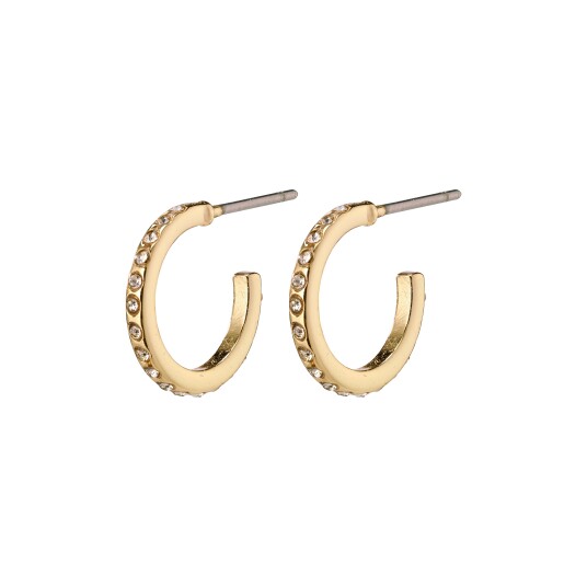 Pilgrim ROBERTA krystall semi hoops gullbelagt