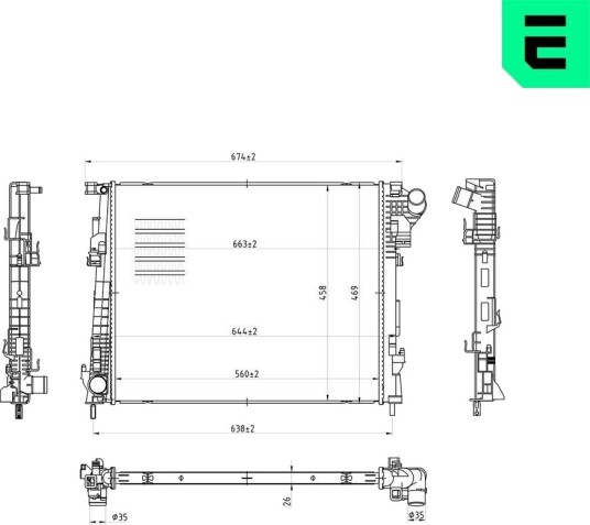ERA 673051 Radiator motorkjøling